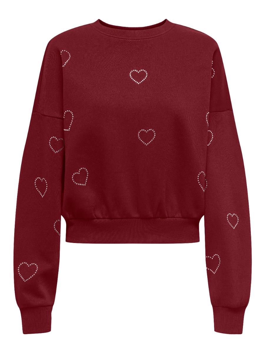 only only bordeaux sweater onlberit bp 1bsg nhe t37dz8